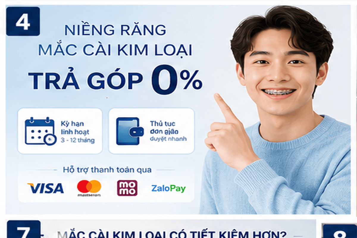 Bảng giá niềng răng mắc cài kim loại
