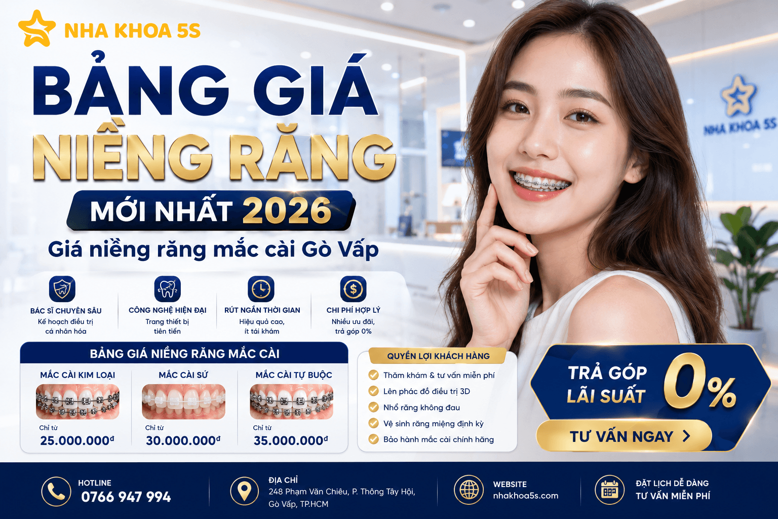 BẢNG GIÁ NIỀNG RĂNG MỚI NHẤT 2026 câu hỏi thường gặp về chỉnh nha