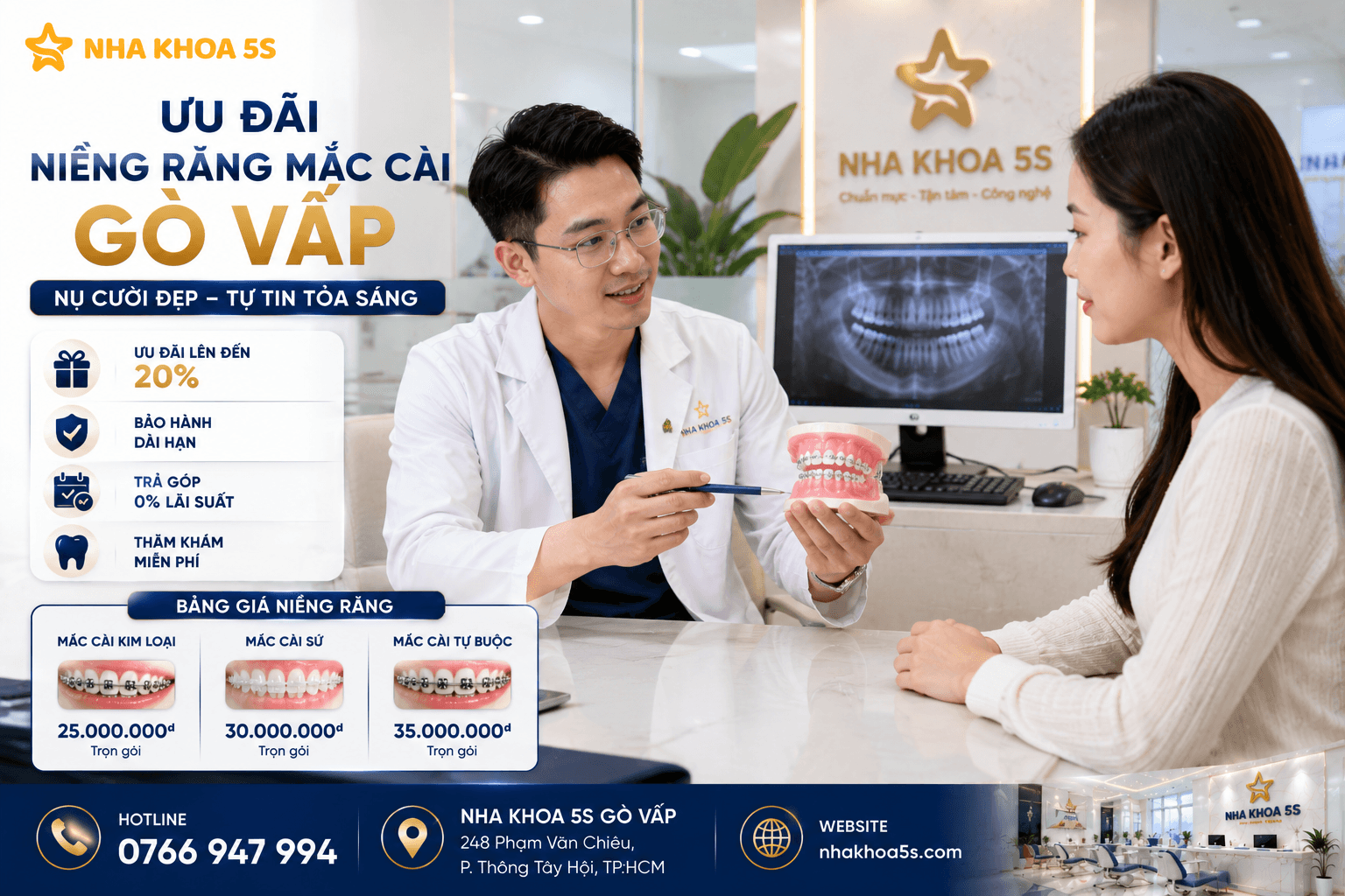 BẢNG GIÁ NIỀNG RĂNG MỚI NHẤT 2026 các phương pháp chỉnh nha phổ biến