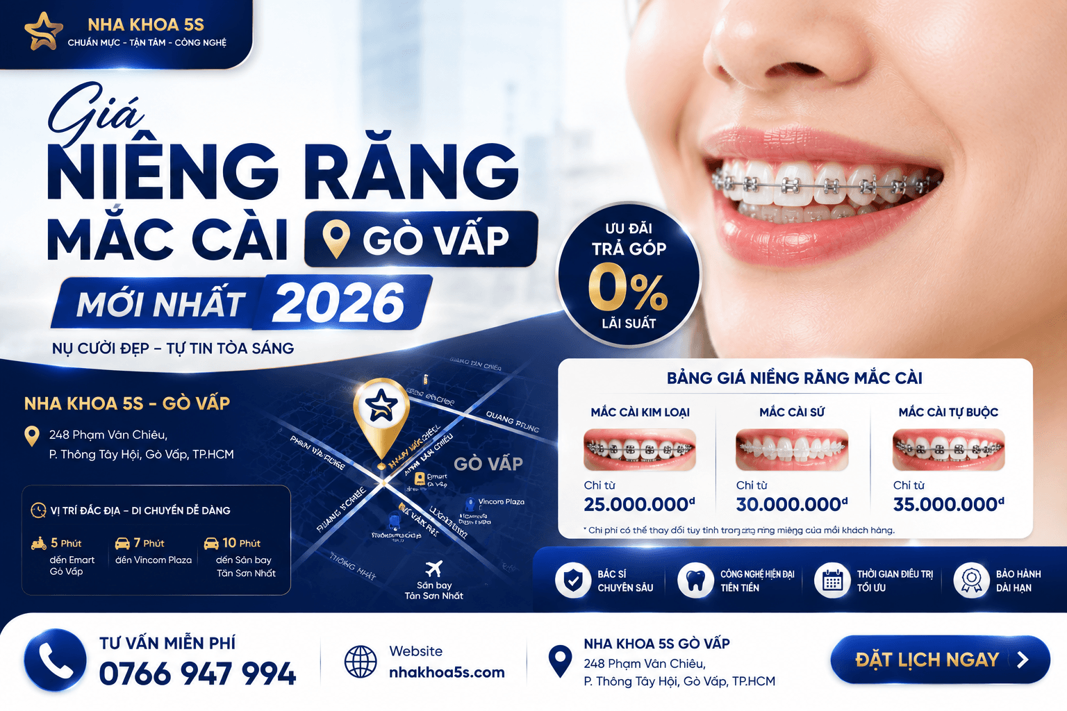 BẢNG GIÁ NIỀNG RĂNG MỚI NHẤT 2026 tổng quan chi phí chỉnh nha