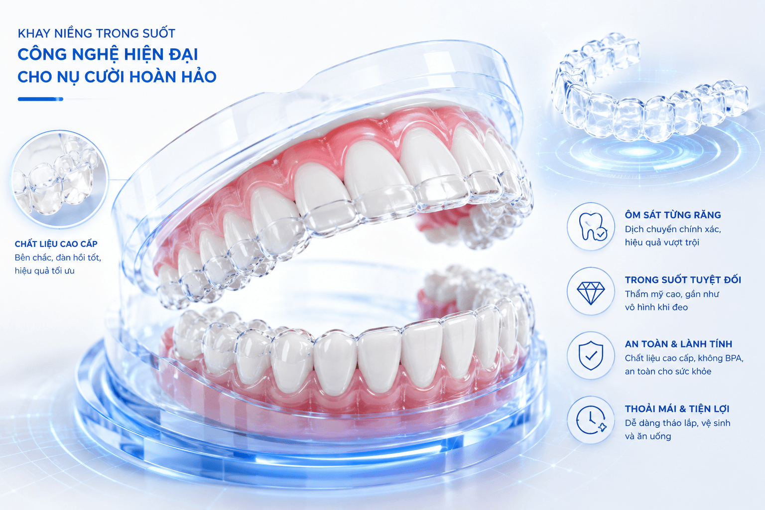 Bảng giá niềng răng trong suốt và ưu đãi trả góp