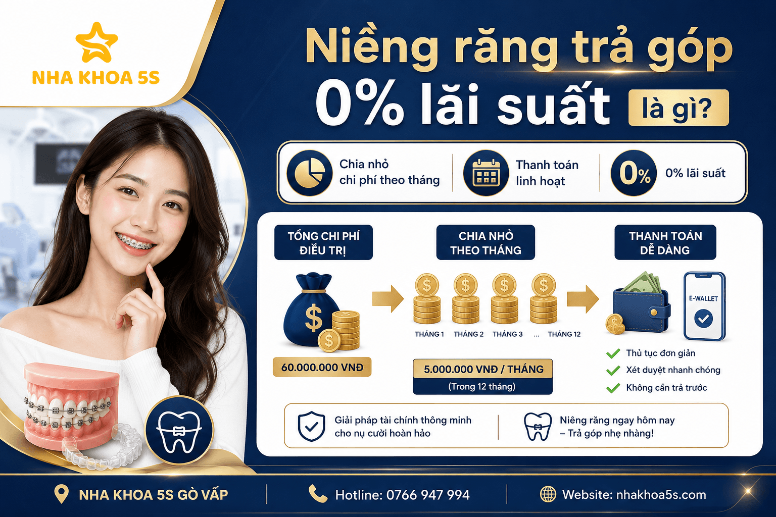 Bảng giá niềng răng trả góp 0 lãi suất câu hỏi thường gặp