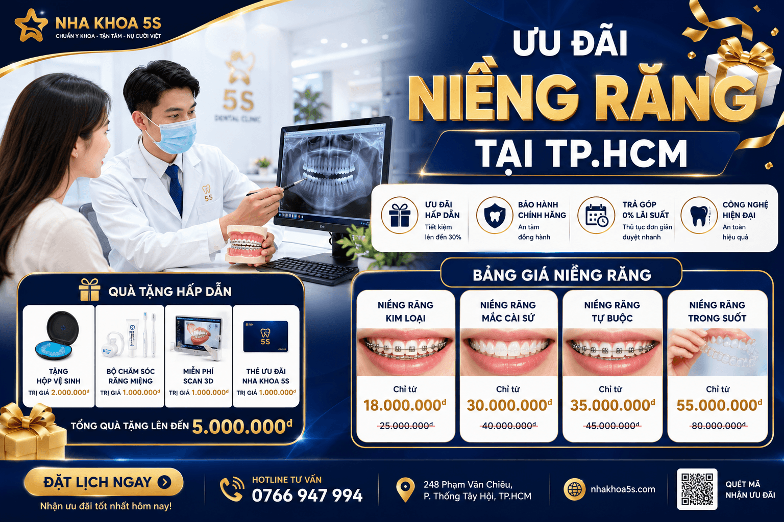 Bảng giá niềng răng tại TP.HCM cho người mới tìm hiểu chỉnh nha
