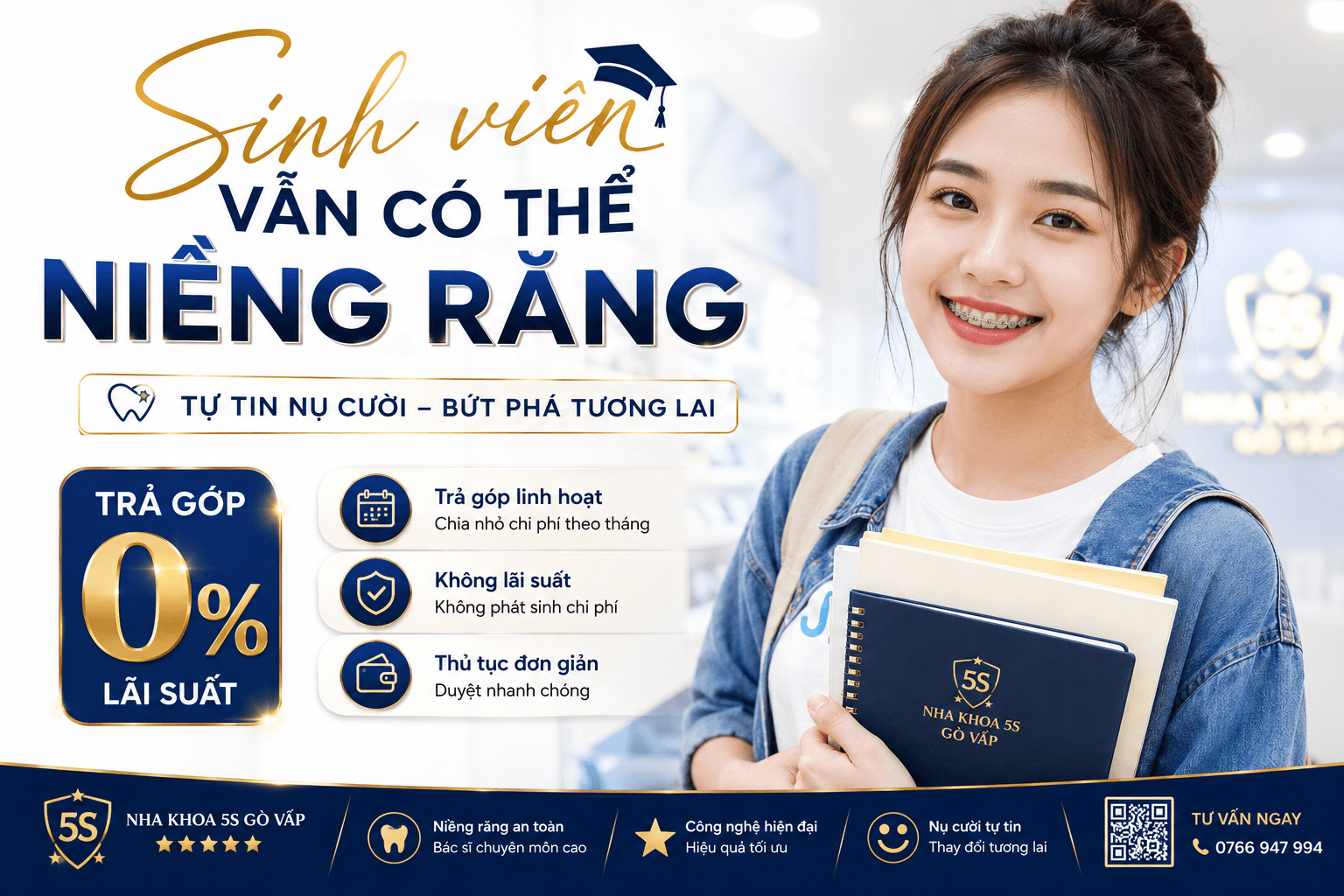 Bảng giá niềng răng trả góp 0 lãi suất và chính sách thanh toán theo tháng